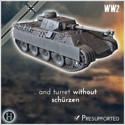 Panzer V Panther Ausf. D with... - 3D STL | Hartolia Miniatures