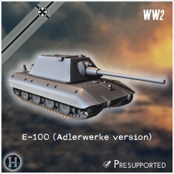 E-100 (version Adlerwerke) Entwicklung - STL 3D | Hartolia Miniatures
