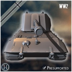 E-100 Waffenträger 88mm Pak 43... - STL 3D | Hartolia Miniatures