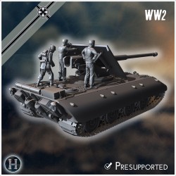 E-100 Waffenträger 88mm Pak 43... - STL 3D | Hartolia Miniatures