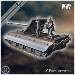 E-100 Waffenträger 88mm Pak 43... - STL 3D | Hartolia Miniatures