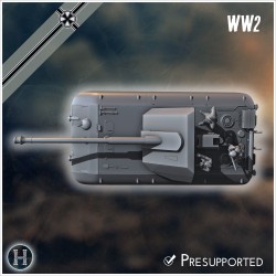 E-100 Waffenträger 88mm Pak 43... - STL 3D | Hartolia Miniatures
