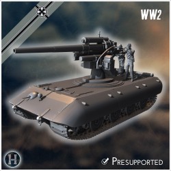 E-100 Waffenträger 88mm Flak 36... - STL 3D | Hartolia Miniatures