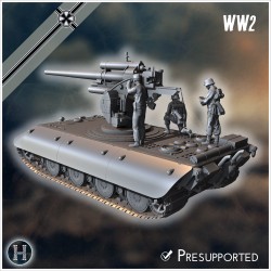 E-100 Waffenträger 88mm Flak 36... - STL 3D | Hartolia Miniatures