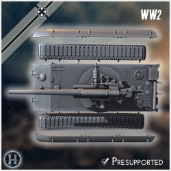 E-100 Waffenträger 88mm Flak 36... - STL 3D | Hartolia Miniatures