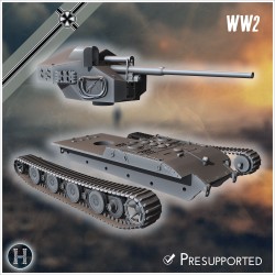 E-100 Waffenträger 128mm Pak 44... - 3D STL | Hartolia Miniatures