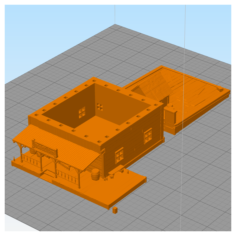 Hartolia miniatures | Wild West Black Cat tavern | STL file for 3D printing