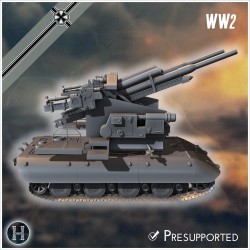 E-100 Waffenträger Flakzwilling 40... - STL 3D | Hartolia Miniatures