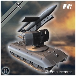 E-100 mit Raketenwerfer (V1 Rakete)... - STL 3D | Hartolia Miniatures
