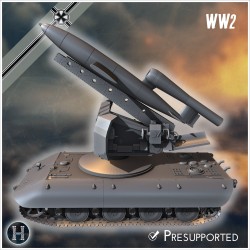 E-100 mit Raketenwerfer (V1 Rakete)... - STL 3D | Hartolia Miniatures