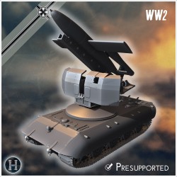 E-100 mit Raketenwerfer (V1 Rakete)... - STL 3D | Hartolia Miniatures