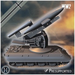 E-100 mit Raketenwerfer (V1 Rakete)... - STL 3D | Hartolia Miniatures