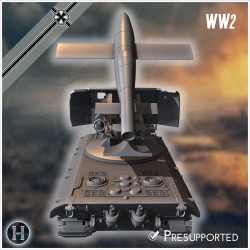 E-100 mit Raketenwerfer (V1 Rakete)... - STL 3D | Hartolia Miniatures