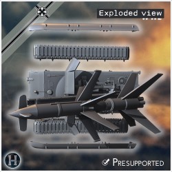 E-100 mit Raketenwerfer (R1 Rakete)... - STL 3D | Hartolia Miniatures