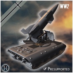 E-100 mit Raketenwerfer (V4 Rakete)... - STL 3D | Hartolia Miniatures