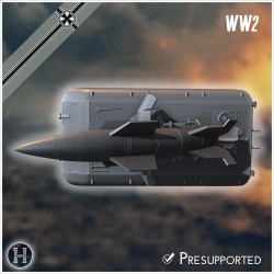 E-100 mit Raketenwerfer (V4 Rakete)... - STL 3D | Hartolia Miniatures