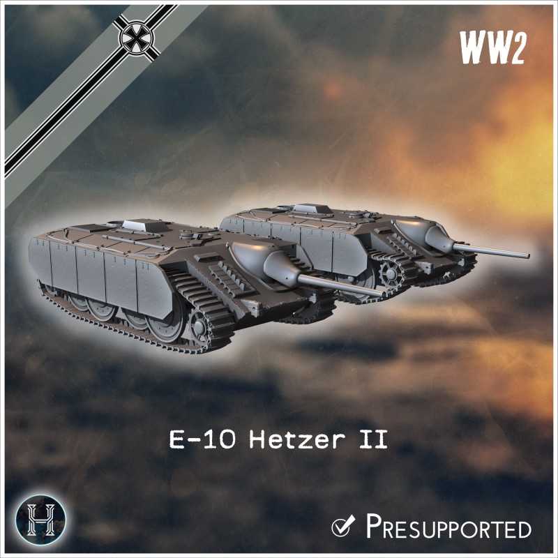 E-10 Hetzer 2 Entwicklung - Fichier STL 3D | Hartolia Miniatures