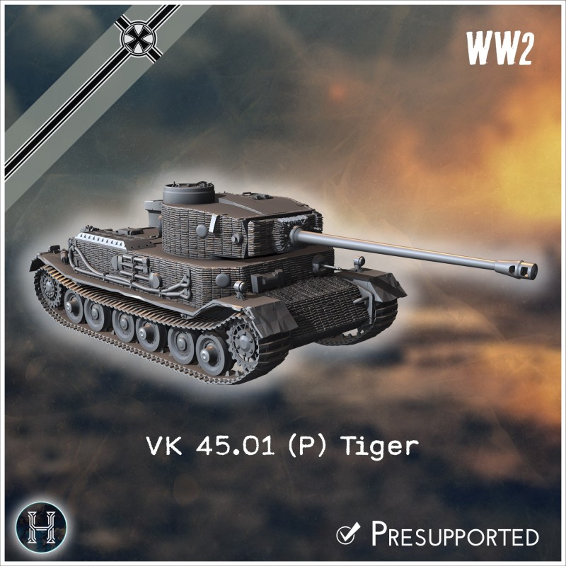 VK 45.01 (P) Tiger prototype heavy tank - 3D STL | Hartolia Miniatures