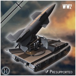 E-100 mit Raketenwerfer (V4 Rakete,... - STL 3D | Hartolia Miniatures