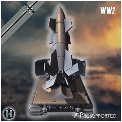 E-100 mit Raketenwerfer (V4 Rakete,... - STL 3D | Hartolia Miniatures