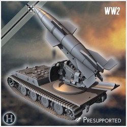 E-100 mit Raketenwerfer (V4 Rakete,... - STL 3D | Hartolia Miniatures