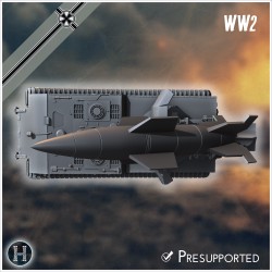 E-100 mit Raketenwerfer (V4 Rakete,... - STL 3D | Hartolia Miniatures