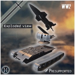 E-100 mit Raketenwerfer (V4 Rakete,... - STL 3D | Hartolia Miniatures