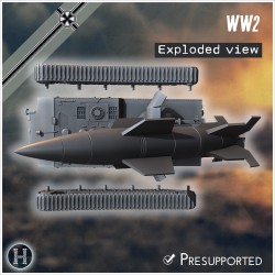 E-100 mit Raketenwerfer (V4 Rakete,... - STL 3D | Hartolia Miniatures