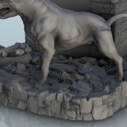 Chien de garde - Fichier STL 3D Médiéval | Hartolia Miniatures