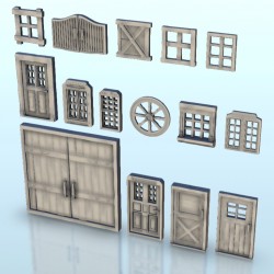 Wild West set of windows and doors |  | Hartolia miniatures
