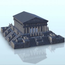 Temple grec avec arbres 3
