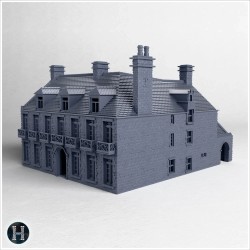 Bâtiment à deux étages avec des... - STL 3D | Hartolia Miniatures
