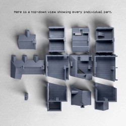 Bâtiment à deux étages avec des... - STL 3D | Hartolia Miniatures