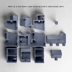 Bâtiment à deux étages avec des... - STL 3D | Hartolia Miniatures