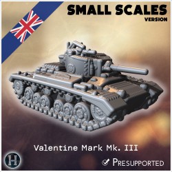 Valentine Mark Mk. III infantry... - 3D STL | Hartolia Miniatures