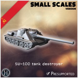 SU-100 (version pour petites échelles) - STL 3D | Hartolia Miniatures