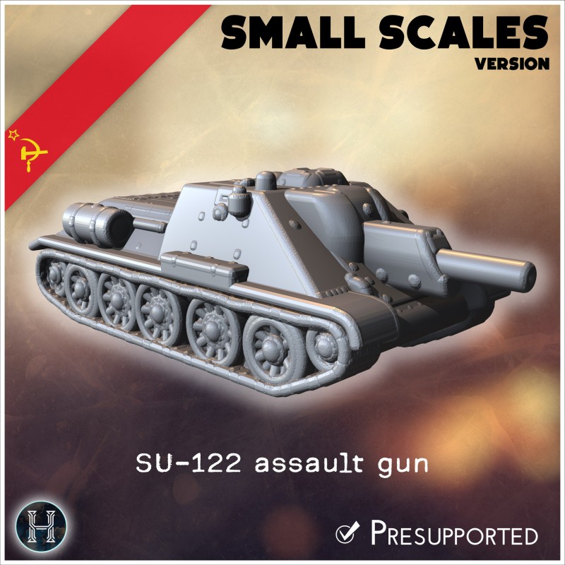 SU-122 (version pour petites échelles) - STL 3D | Hartolia Miniatures