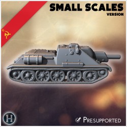 SU-122 assault gun (small scales... - 3D STL | Hartolia Miniatures