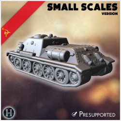 SU-122 assault gun (small scales... - 3D STL | Hartolia Miniatures