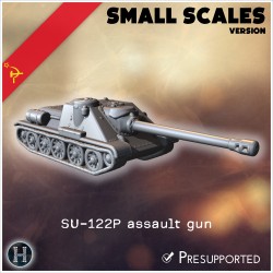 SU-122P assault gun (small scales... - 3D STL | Hartolia Miniatures