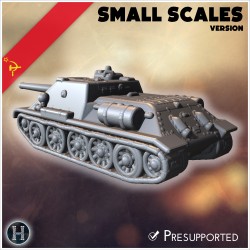 SU-85 tank destroyer (small scales... - 3D STL | Hartolia Miniatures