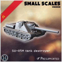 SU-85M (version pour petites échelles) - STL 3D | Hartolia Miniatures