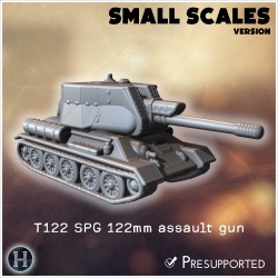 T122 SPG 122mm assault gun (small... - 3D STL | Hartolia Miniatures