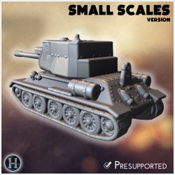T122 SPG 122mm assault gun (small... - 3D STL | Hartolia Miniatures