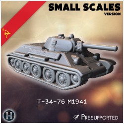 T-34-76 M1941 (small scales version) - 3D STL | Hartolia Miniatures