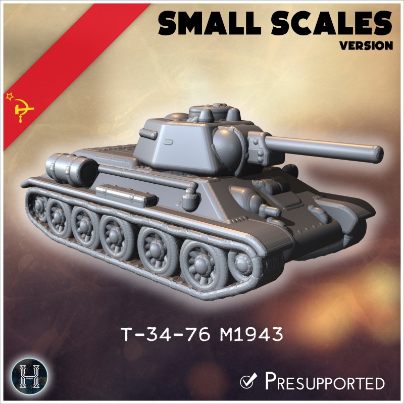 T-34-76 M1943 Modèle 1943 (version... - STL 3D | Hartolia Miniatures