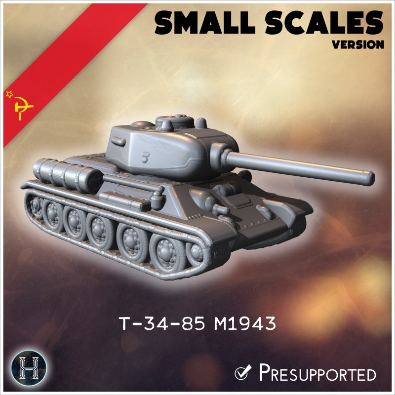 T-34-85 M1943 Modèle 1943 (version... - STL 3D | Hartolia Miniatures