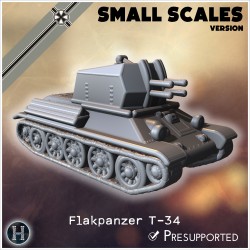 Flakpanzer T-34 anti-aircraft gun... - 3D STL | Hartolia Miniatures