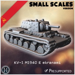KV-1 M1940 E ekranami (small scales... - 3D STL | Hartolia Miniatures