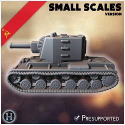 KV-2 M1939 (small scales version) - 3D STL File | Hartolia Miniatures